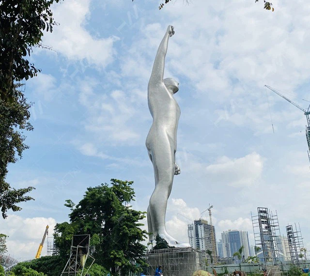 Giant Stainless Steel Statue The Victor